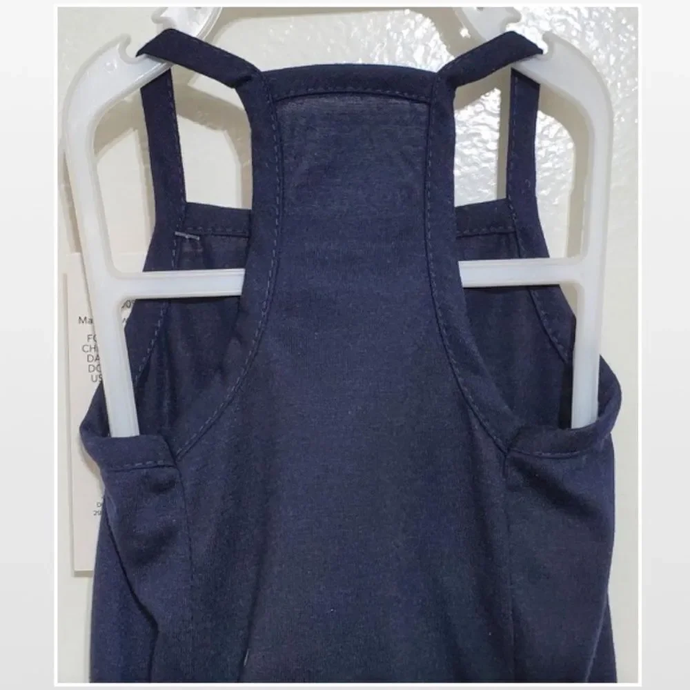 New Dress Animal Dog Small Blue White Yellow Flowers Peace Nature NWT